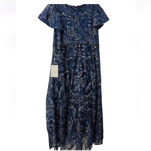 Mac Duggal Embellished Illusion Butterfly Sleeve A-Line Gown SZ 16 NWT - Picture 10 of 15